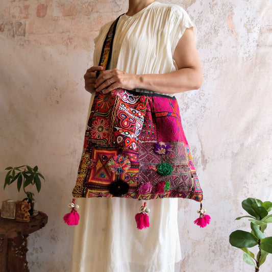 HSL-114(c) エスニッククロスボディバッグ(L)