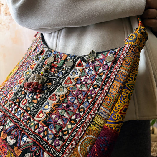 HSL-131e《鬼灯》 エスニッククロスボディバッグ(L)